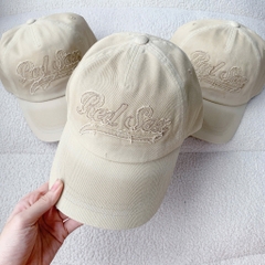MLB Varsity Cultive Washing Stitch Unstructured Ball Cap B Red Sox - Mũ lưỡi trai, nón kết màu cát vàng