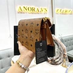 MCM BROWN CROSS BODY BAG TÚI ĐEO CHÉO NÂU
