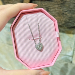 CHÍNH HÃNG - SWAROVSKI x Ariana Grande pendant (Mixed cuts, Heart, White, Rhodium plated) - Dây cổ, chuyền, pha lê trắng, trái tim - JEWELRY NECKLACE