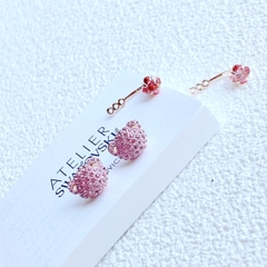 SWAROVSKI Teddy earring jackets (Bear, Pink, Rose gold-tone plated) - Khuyên tai gấu hồng - SWAROVSKI - JEWELRY