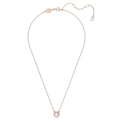 SWAROVSKI Una Angelic pendant (Round cut, Pavé, White, Rose gold-tone) - Dây cổ, dây chuyền, pha lê trắng - JEWELRY NECKLACE