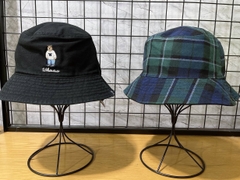 Mũ WHOAU Steve Reversible Bucket Hat Beige/Black/Navy - Mũ vành tròn be/đen/xanh đen, đội được 2 mặt