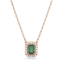 SWAROVSKI Millenia necklace (Octagon cut, Green, Rose gold-tone plated - Dây cổ, dây chuyền đá pha lê xanh chuyển động - SWAROVSKI - JEWELRY NECKLACE