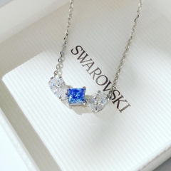 SWAROVSKI Mesmera pendant (Mixed cuts, Blue, Rhodium plated) - Dây cổ, dây chuyền SWAROVSKI - JEWELRY NECKLACE