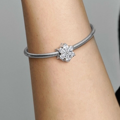 PANDORA Sparkling Herbarium Cluster Charm (Silver Sterling, Zirconia) - Hạt trang trí vòng tay, hình hoa cỏ, đính đá CZ lấp lánh, bạc 925 - JEWELRY