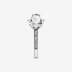 PANDORA Clear Sparkling Crown Solitaire Ring (Silver Sterling, Zircona) - Nhẫn bạc 925, đá CZ trắng - JEWELRY