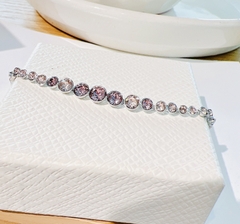 SWAROVSKI Emily bracelet (Mixed round cuts, Pink, Rose gold-tone plated) - Vòng/lắc tay pha lê hồng - SWAROVSKI - JEWELRY