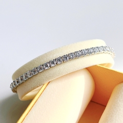 SWAROVSKI Matrix Tennis bracelet (Round cut, White, Rhodium plated) - Vòng/lắc tay pha lê trắng - JEWELRY