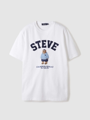 ÁO WHOAU STEVE BEAR T-SHIRT TEE WHITE