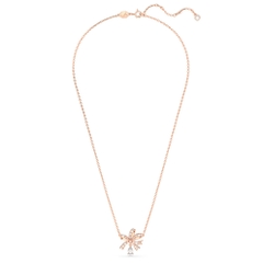 SWAROVSKI Volta necklace (Bow, Small, White, Rose gold-tone plated) - Dây cổ, dây chuyền SWAROVSKI - JEWELRY NECKLACE