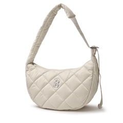Túi MLB Curve padded hobo /crossbody bag B Boston Cream (33,5x20,5x13cm) - Túi xách, đeo vai, màu trắng kem