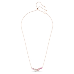 SWAROVSKI Gema 520 pendant (Candy and heart, Pink, Rose gold-tone plated) - Dây chuyền kẹo, tim, LOVE hồng - JEWELRY NECKLACE