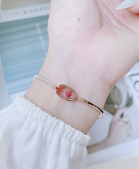 SWAROVSKI Sparkling Dance bracelet (Round cut, Oval shape, Red, Rose gold-tone plated) - Vòng/lắc tay pha lê đỏ chuyển động - JEWELRY