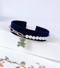 SWAROVSKI Teddy bracelet (Bear, Green, Gold-tone plated) - Vòng/lắc tay SWAROVSKI - JEWELRY