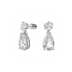 SWAROVSKI Mesmera drop earrings (White, Rhodium plated) - Khuyên tai, đính pha lê trắng - JEWERY