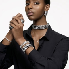 SWAROVSKI Attract necklace (Square cut, White, Rhodium plated) - Dây cổ, dây chuyền pha lê vuông trắng - JEWELRY NECKLACE