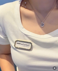 SWAROVSKI Swan pendant (Mixed cuts, Swan, Blue) - Dây cổ, chuyền, đính đá pha lê xanh, thiên nga - JEWELRY NECKLACE