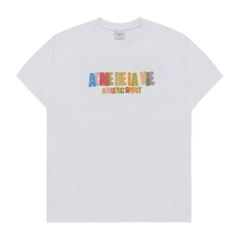 ÁO ADLV CRAYON DRAWING WHITR T-SHIRT - Áo thun cổ tròn tay lỡ, màu trắng