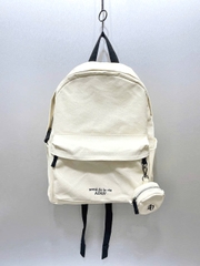 ADLV BASIC LOGO SIMPLE COTTON BACKPACK Cream - Cặp, Balo màu trắng kem