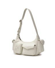 MLB Multi-pocket cargo crossbody / shoulder bag New York Yankees Cream - Túi xách, đeo vai màu kem