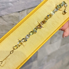 SWAROVSKI Gema Tennis bracelet (Mixed cuts, Multicolored, Gold-tone plated) - Vòng, lắc tay, đính đá pha lê đa màu - JEWELRY BRACELET