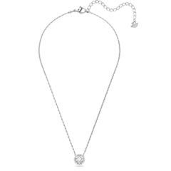 SWAROVSKI Sparkling Dance necklace (Round cut, White, Rhodium plated) - Dây chuyền pha lê trắng chuyển động - JEWELRY NECKLACE