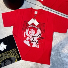 ÁO ADLV AE LOGO ASTRONAUT ARTWORK SHORT SLEEVE T-SHIRT RED - ÁO THUN ĐỎ PHI HÀNH GIA