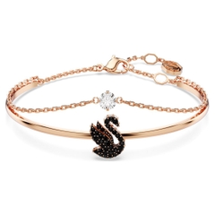 SWAROVSKI Swarovski Swan bangle (Swan, Black, Rose gold-tone plated) - Vòng/lắc tay thiên nga đen - SWAROVSKI - JEWELRY