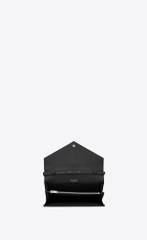 TÚI YSL WOC BLACK LOGO SILVER