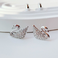 SWAROVSKI Iconic Swan earrings (Swan, White, Rhodium plated) - Khuyên tai thiên nga trắng - SWAROVSKI - JEWELRY