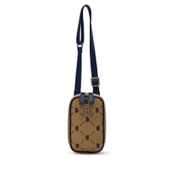 Túi MLB Diamond Monogram Phone Pouch Boston Red Sox Beige crossbody bag - TÚI ĐEO CHÉO MÀU NÂU BE
