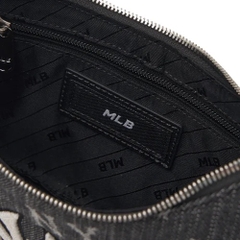 TÚI MLB MONOGRAM NEW YORK NY DENIM BLACK HOBO BAG