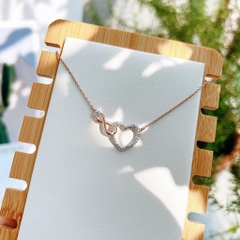 SWAROVSKI Hyperbola necklace (Infinity and heart, White, Mixed metal finish) - Dây cổ, dây chuyền, hình tim vô cực vĩnh cửu - JEWELRY NECKLACE