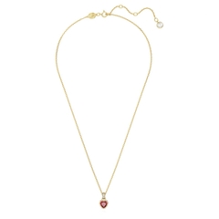 SWAROVSKI Stilla pendant (Heart, Red, Gold-tone plated) - Dây cổ, dây chuyền hình tim màu đỏ hồng - SWAROVSKI - JEWELRY NECKLACE