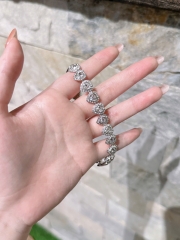 CHÍNH HÃNG - SWAROVSKI x Ariana Grande - Tennis bracelet (Mixed cuts, Heart, White, Rhodium plated) - Vòng, lắc tay, đính đá pha lê đa trắng, trái tim - JEWELRY BRACELET