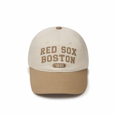 Mũ MLB Lettering color scheme unstructured ball cap Boston Red Sox Beige - Mũ lưỡi trai, nón kết phối màu be