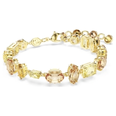 SWAROVSKI Gema bracelet (Mixed cuts, Yellow, Gold-tone plated) - Vòng, lắc tay, đính mix pha lê, tone vàng-nâu - JEWELRY BRACELET