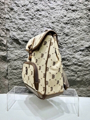 MLB DIA MONOGRAM B BOSTON BACKPACK BEIGE - Balo màu be