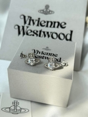 CHÍNH HÃNG - VIVIENNE WESTWOOD Ariella Earrings - Khuyên, hoa tai đính đá pha lê hình trái tim - JEWELRY