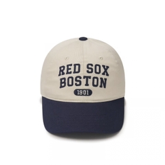 Mũ MLB Lettering color scheme unstructured ball cap Boston Red Sox Navy - Mũ lưỡi trai, nón kết phối màu xanh đen