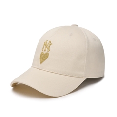 Mũ MLB Heart Structure Ball Cap New York Yankees Ivory
