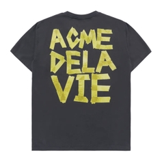 ÁO ADLV TAPE TYPOGRAPHIC CHARCOAL T-SHIRT - ÁO THUN CỔ TRÒN TAY LỠ MÀU THAN CHỈ