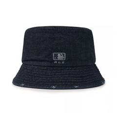 Mũ MLB Basic Coopers Denim Bucket Hat New York Yankees Dark Blue - Mũ vành tròn màu xanh đậm