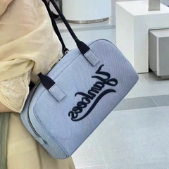 Túi MLB Varsity Cursive Denim Shoulder Bag Pink/Blue/White - Túi xách, đeo vai màu hồng/xanh/trắng
