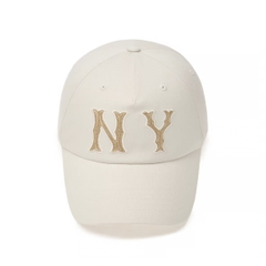 Mũ MLB Basic Coopers Washed Unstructured Ball Cap New York Yankees IVORY - Mũ lưỡi trai, nón kết màu kem
