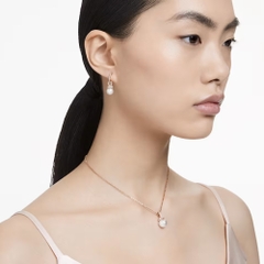SWAROVSKI Originally set (White, Rose gold-tone plated) - EARRINGS & NECKLACE - Khuyên tai + dây cổ, pha lê ngọc trai - JEWELRY
