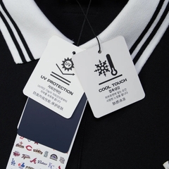 Áo MLB Basic collar color matching computer fit shirt New York Yankees BLACK POLO