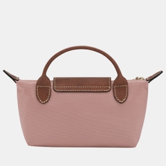 CHÍNH HÃNG - MINI SIZE - TÚI LONGCHAMP LE PLIAGE ORIGINAL POUCH WITH HANDLE - PINK TEA - Túi xách màu hồng trà, hồng nude sữa