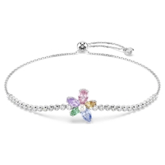 CHÍNH HÃNG - SWAROVSKI x Ariana bracelet (Mixed cuts, Flower, Multicolored, Rhodium plated) - Vòng, lắc tay, pha lê hoa - JEWELRY BRACELET