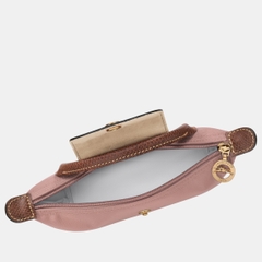 CHÍNH HÃNG - MINI SIZE - TÚI LONGCHAMP LE PLIAGE ORIGINAL POUCH WITH HANDLE - PINK TEA - Túi xách màu hồng trà, hồng nude sữa